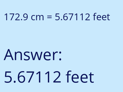 172.9 cm in feet image