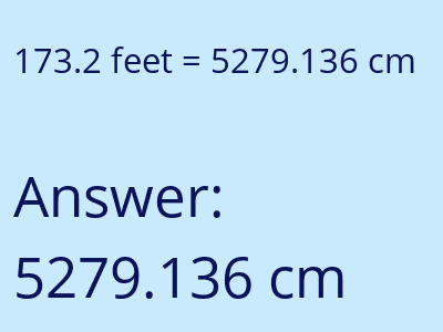 173.2 feet in cm image