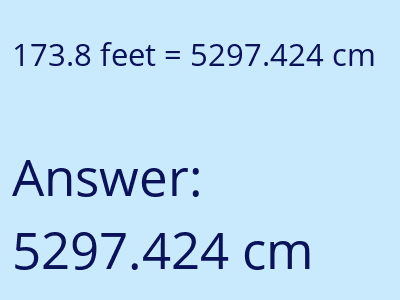 173.8 feet in cm image