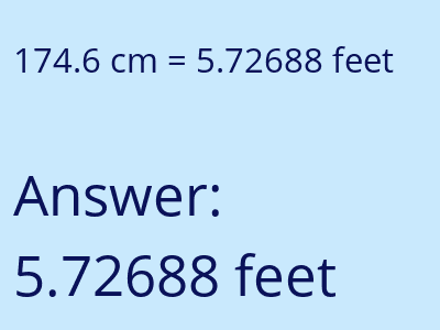 174.6 cm in feet image