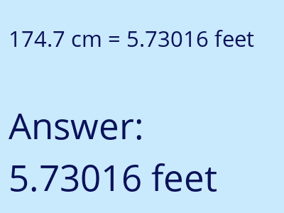174.7 cm in feet image