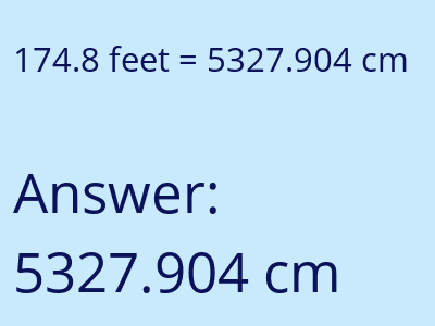 174.8 feet in cm image