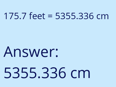 175.7 feet in cm image