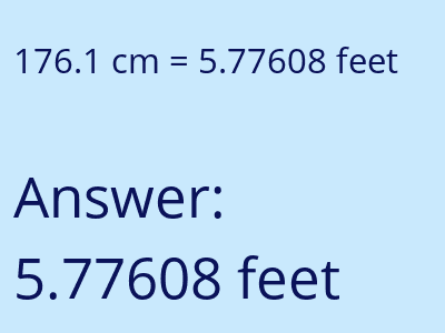 176.1 cm in feet image