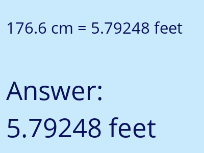 176.6 cm in feet image
