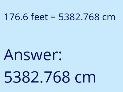 176.6 feet in cm image
