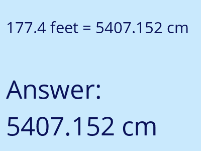 177.4 feet in cm image
