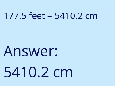 177.5 feet in cm image