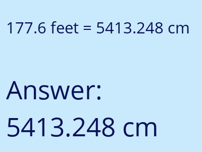 177.6 feet in cm image