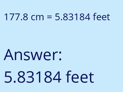 177.8 cm in feet image