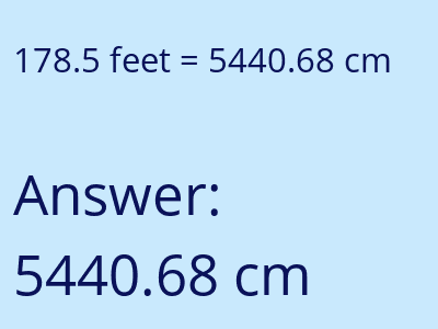 178.5 feet in cm image
