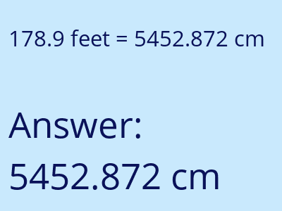 178.9 feet in cm image