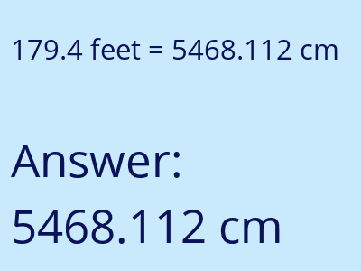 179.4 feet in cm image