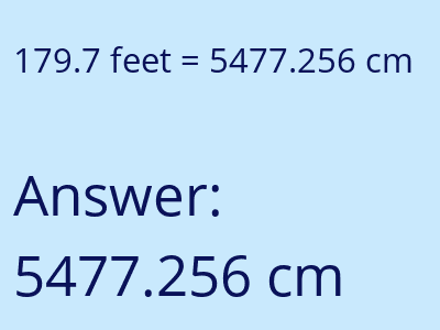 179.7 feet in cm image