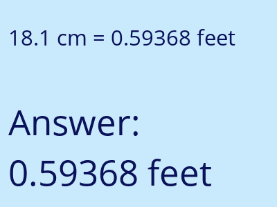 18.1 cm in feet image