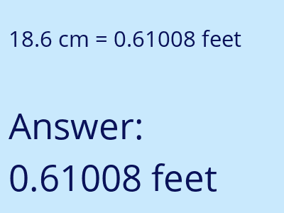 18.6 cm in feet image