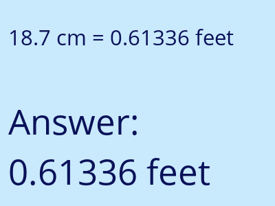 18.7 cm in feet image