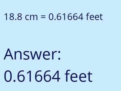 18.8 cm in feet image