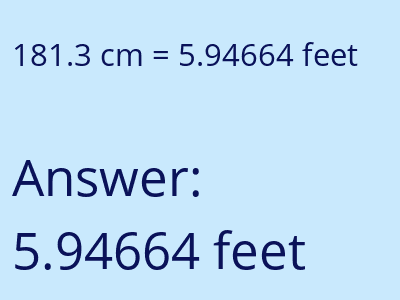 181.3 cm in feet image
