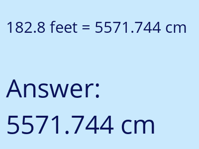 182.8 feet in cm image