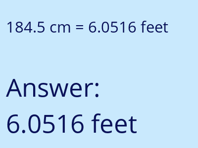 184.5 cm in feet image