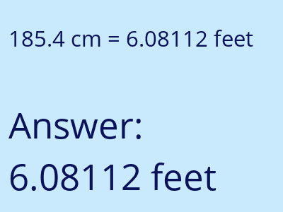 185.4 cm in feet image