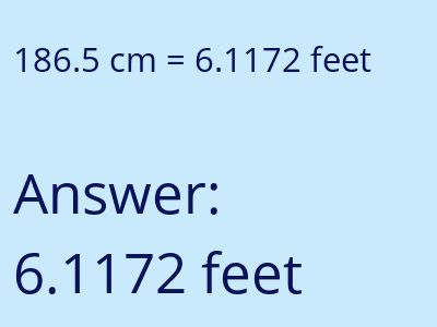 186.5 cm in feet image