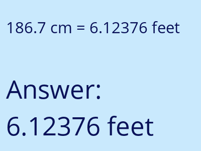 186.7 cm in feet image