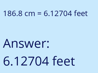 186.8 cm in feet image