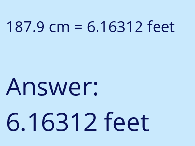 187.9 cm in feet image