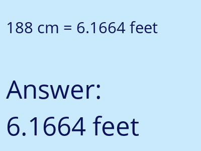 188 cm in feet image