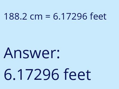188.2 cm in feet image