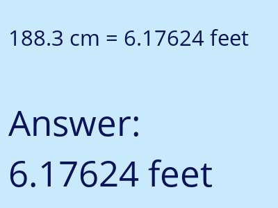 188.3 cm in feet image