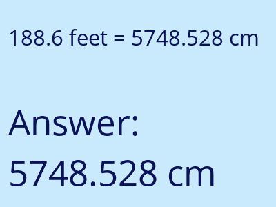 188.6 feet in cm image