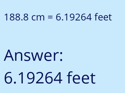 188.8 cm in feet image
