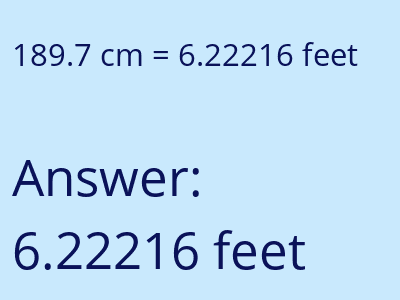 189.7 cm in feet image