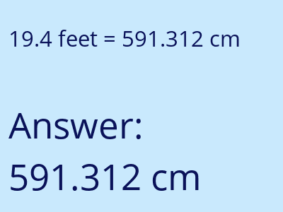 19.4 feet in cm image