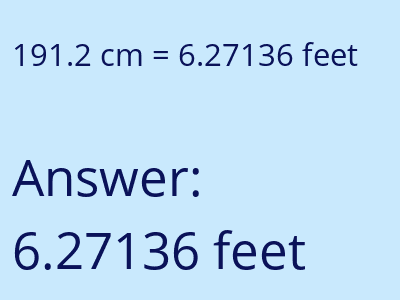 191.2 cm in feet image