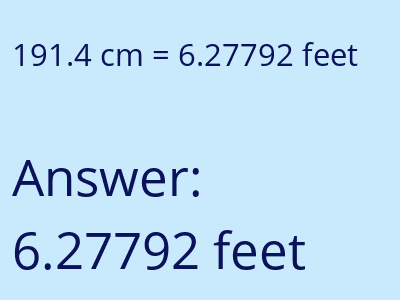 191.4 cm in feet image