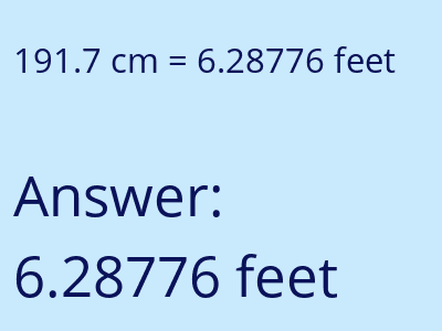 191.7 cm in feet image