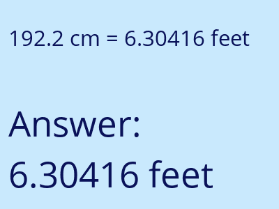 192.2 cm in feet image