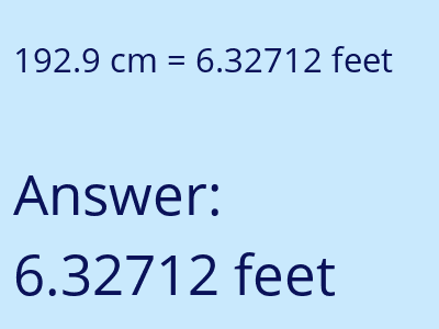 192.9 cm in feet image