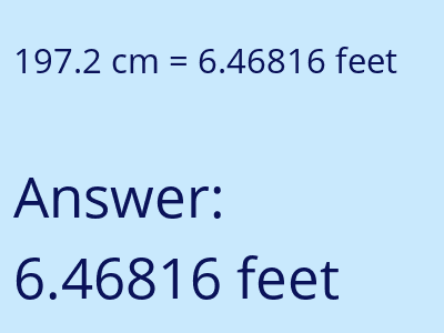 197.2 cm in feet image