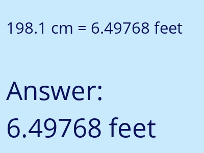 198.1 cm in feet image