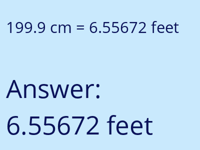 199.9 cm in feet image