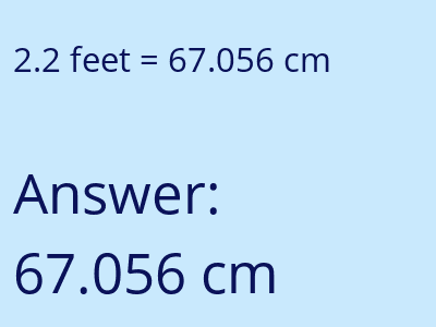 2.2 feet in cm image