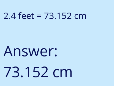 2.4 feet in cm image