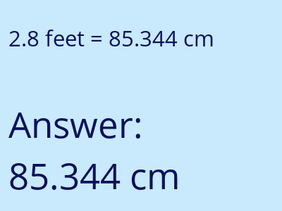 2.8 feet in cm image