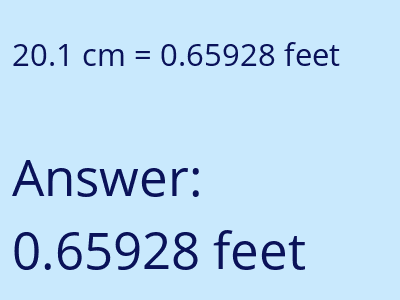 20.1 cm in feet image
