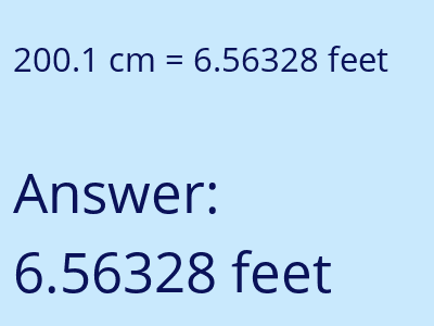 200.1 cm in feet image
